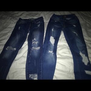 ( NEW) 2 pairs of ripped Jeans